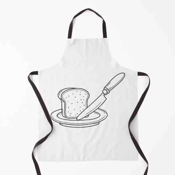 Item preview, A plate with bread and a butter knife placed beside it designed and sold by rasagamastore.