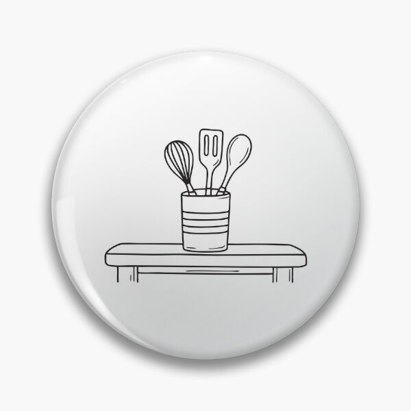 Item preview, A ceramic container for utensils sitting on the kitchen island designed and sold by rasagamastore.