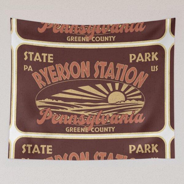 Item preview, Ryerson Station State Park, Greene County, Pennsylvania, badge design designed and sold by Wanderful-roads.
