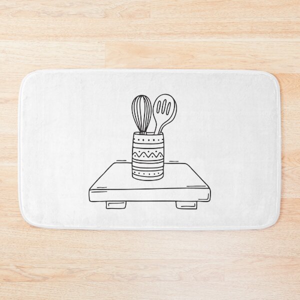 Item preview, A ceramic holder filled with utensils on a central kitchen island designed and sold by rasagamastore.
