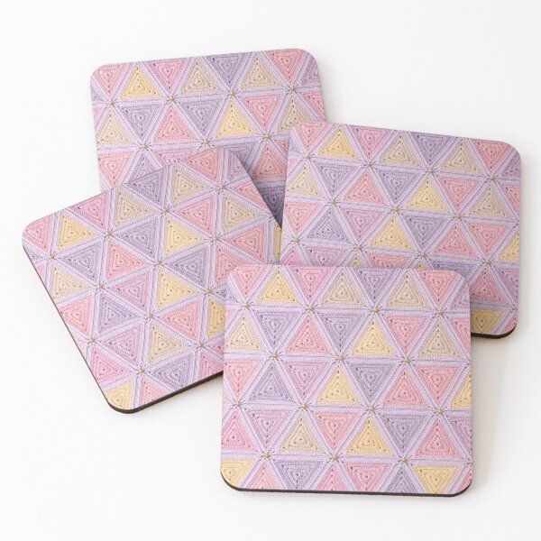 Item preview, Pastel Triangle Crochet Pattern Pink Lavender Peach designed and sold by LuisWorks.