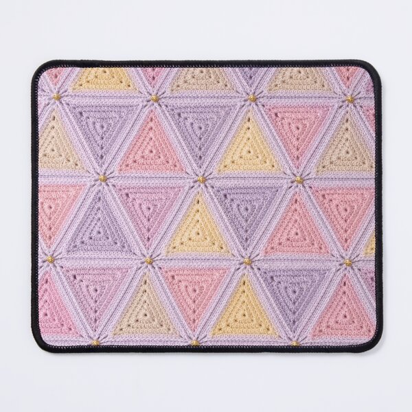 Item preview, Pastel Triangle Crochet Pattern Pink Lavender Peach designed and sold by LuisWorks.