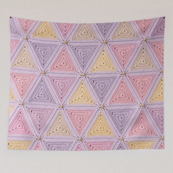 Item preview, Pastel Triangle Crochet Pattern Pink Lavender Peach designed and sold by LuisWorks.