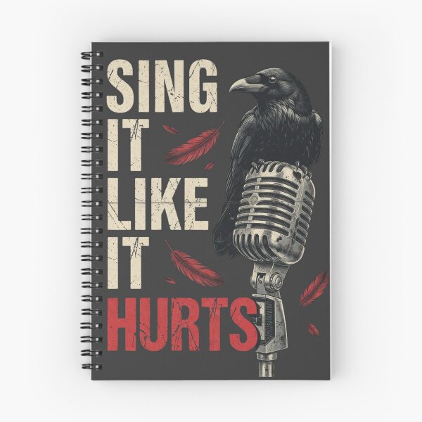 Item preview, Sing It Like It Hurts Black Crow Microphone Vintage Grunge Rock designed and sold by CF_VintageDesign.