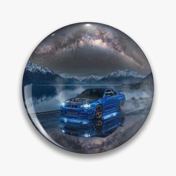 Item preview, Galactic Summit R34 GT-R Alpine Skyline Art designed and sold by TurboWear.