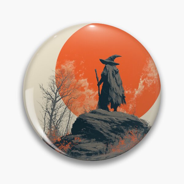 Item preview, Wandering Wizard Silhouette Against a Red Sun designed and sold by colorful-white.