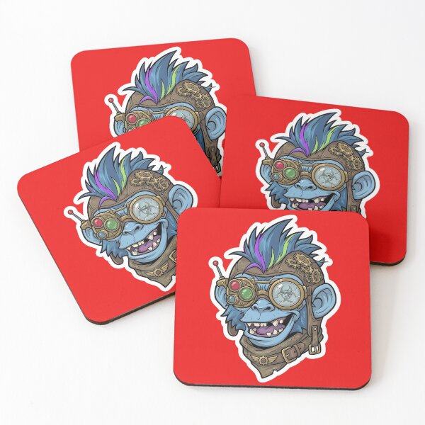 Item preview, Steampunk Zombie Monkey Sticker 5 | Mad Scientist Gorilla Head | Cyberpunk Monkey Face | Mechanical Ape Cartoon | Gothic Horror Vinyl Sticker designed and sold by Bhaskar Digital Art.
