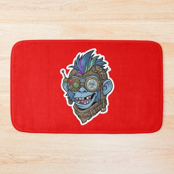Item preview, Steampunk Zombie Monkey Sticker 5 | Mad Scientist Gorilla Head | Cyberpunk Monkey Face | Mechanical Ape Cartoon | Gothic Horror Vinyl Sticker designed and sold by Bhaskar Digital Art.