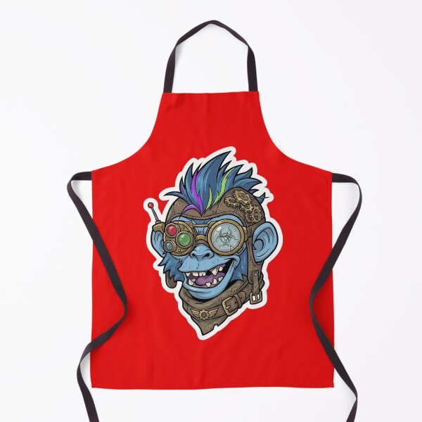 Item preview, Steampunk Zombie Monkey Sticker 5 | Mad Scientist Gorilla Head | Cyberpunk Monkey Face | Mechanical Ape Cartoon | Gothic Horror Vinyl Sticker designed and sold by Bhaskar Digital Art.