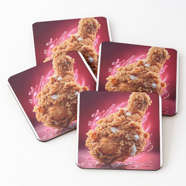 Item preview, Golden Crispy Fried Chicken Drumstick | Crunchy Food Art | Crispy Comfort Food Illustration designed and sold by Grafititee.