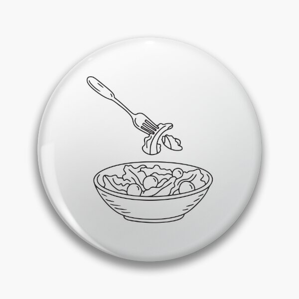 Item preview, A fork stuck into a partially eaten salad designed and sold by rasagamastore.