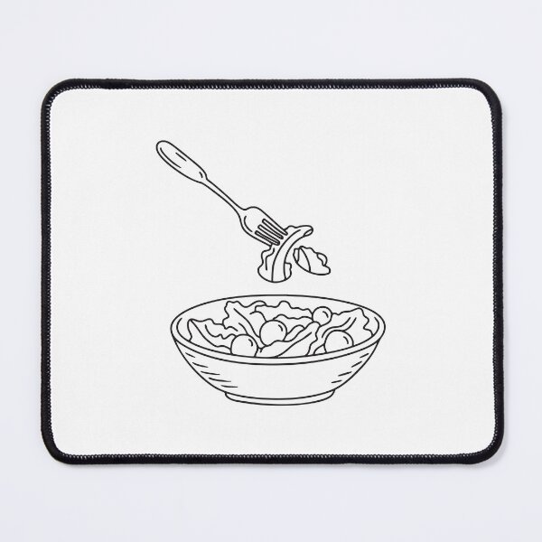 Item preview, A fork stuck into a partially eaten salad designed and sold by rasagamastore.