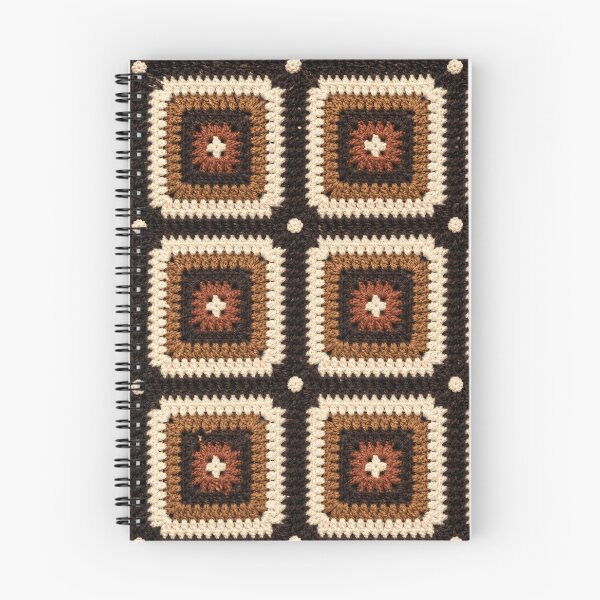 Item preview, Black Brown Crochet Square Geometric Star Center designed and sold by LuisWorks.
