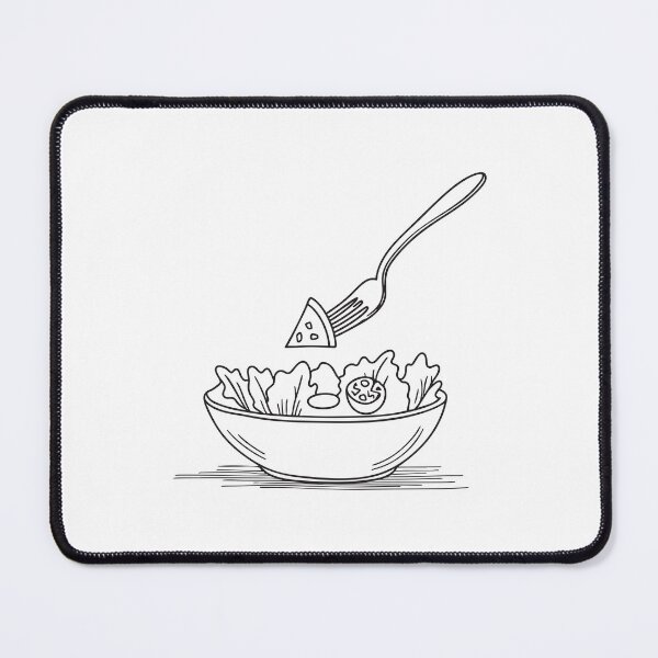 Item preview, A half finished salad with a fork standing upright in it designed and sold by rasagamastore.