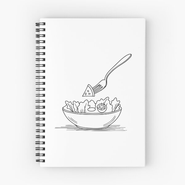 Item preview, A half finished salad with a fork standing upright in it designed and sold by rasagamastore.