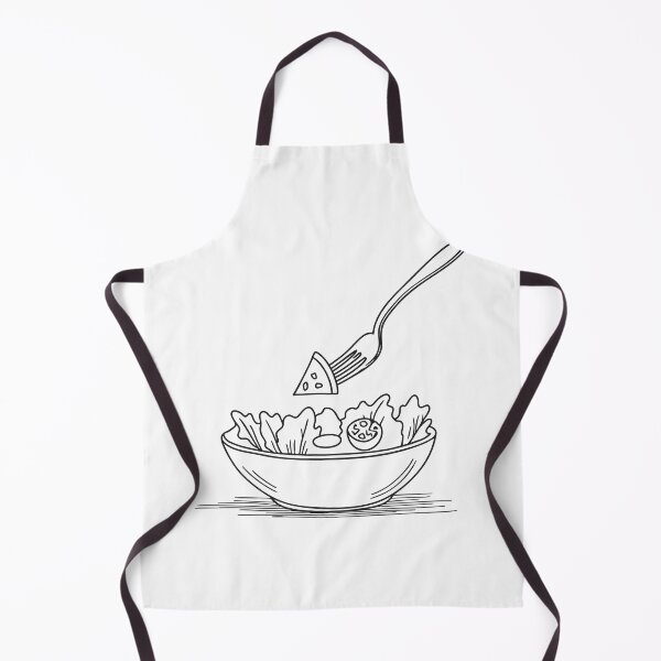 Item preview, A half finished salad with a fork standing upright in it designed and sold by rasagamastore.