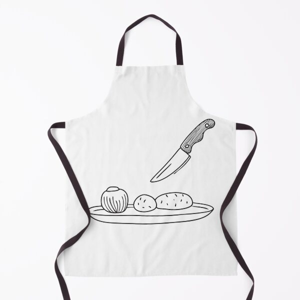 Item preview, A kitchen knife placed next to some peeled vegetables designed and sold by rasagamastore.