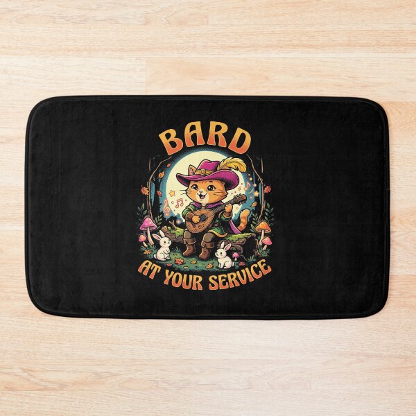 Item preview, Cute Bard Cat At Your Service - Funny Tabletop RPG Musical Feline designed and sold by AdyKurniawan.