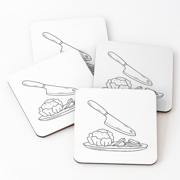 Item preview, Some peeled veggies lying beside a sharp kitchen knife designed and sold by rasagamastore.