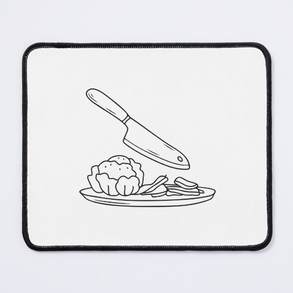 Item preview, Some peeled veggies lying beside a sharp kitchen knife designed and sold by rasagamastore.