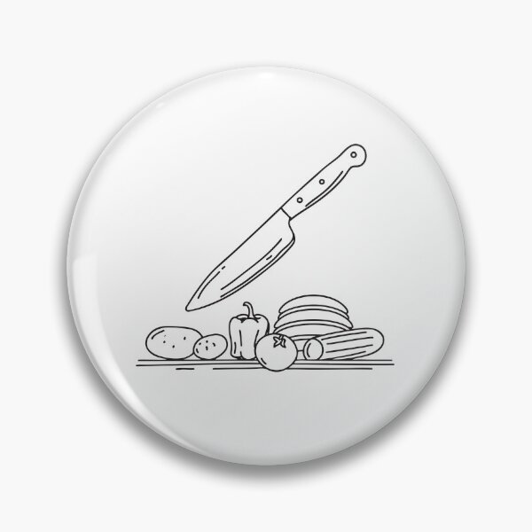Item preview, A kitchen knife resting near peeled vegetable scraps designed and sold by rasagamastore.