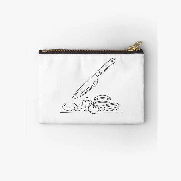 Item preview, A kitchen knife resting near peeled vegetable scraps designed and sold by rasagamastore.