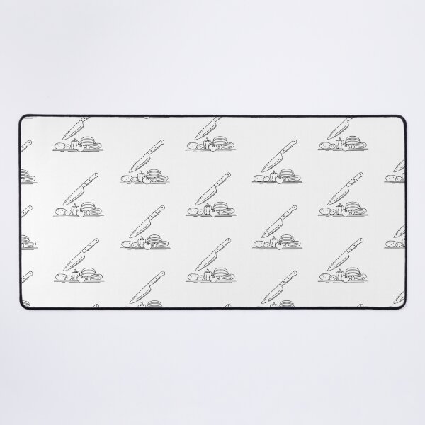 Item preview, A kitchen knife resting near peeled vegetable scraps designed and sold by rasagamastore.