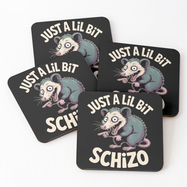 Item preview, Just a Lil Bit Schizo Funny Sarcastic Opossum Gift designed and sold by Say It With Ink.