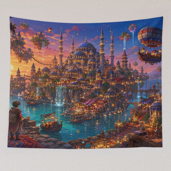 Item preview, Istanbul Sky Bazaar at Golden Sunset designed and sold by pixelpopplanet.