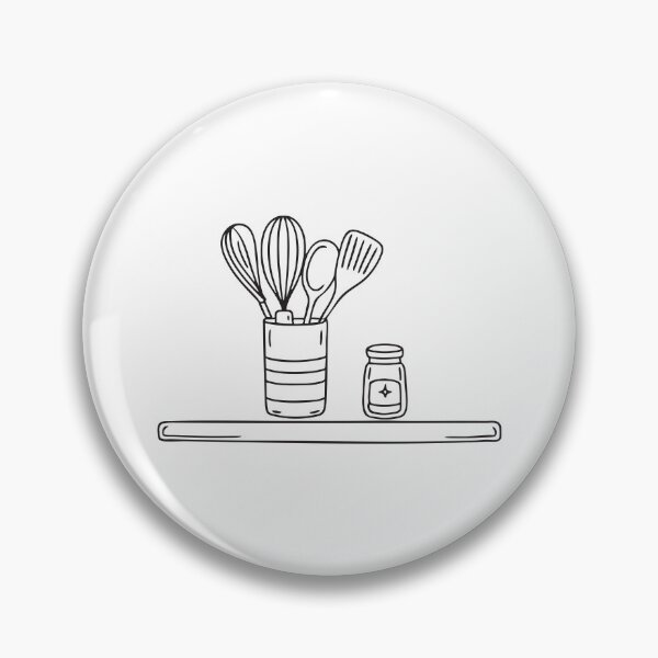 Item preview, A spice jar set next to a metal utensil holder on the counter designed and sold by rasagamastore.