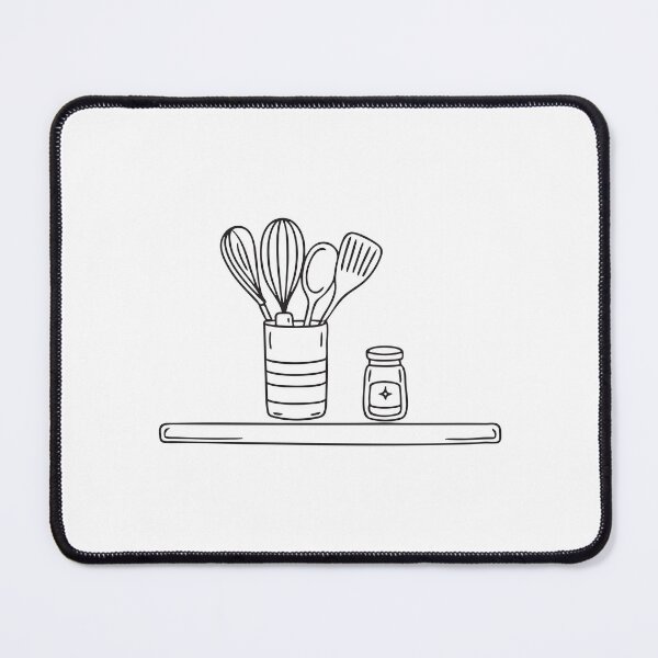 Item preview, A spice jar set next to a metal utensil holder on the counter designed and sold by rasagamastore.