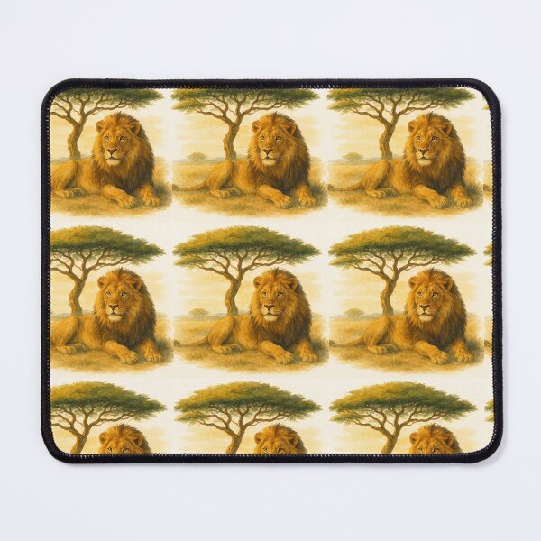 Item preview, Lion King | King of the Savannah | Majestic African Lion Illustration designed and sold by Tropium-Designs.