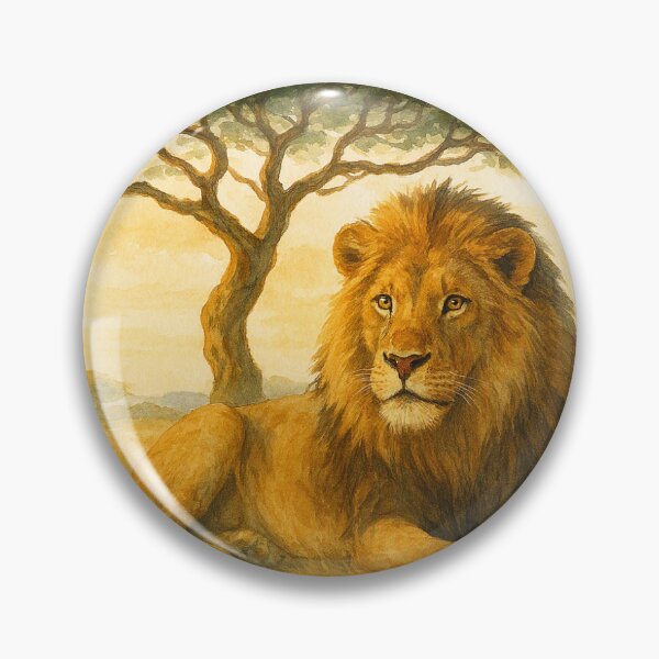 Item preview, Lion King | King of the Savannah | Majestic African Lion Illustration designed and sold by Tropium-Designs.