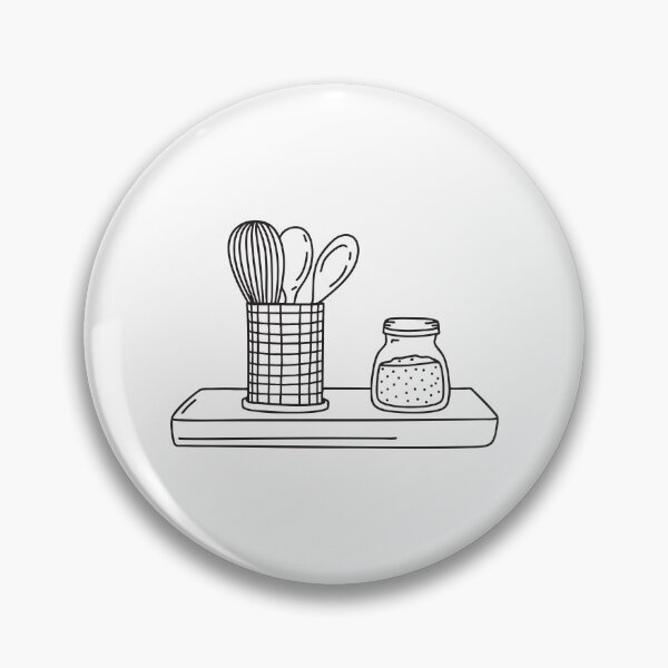 Item preview, A metal utensil holder positioned beside a jar of spices designed and sold by rasagamastore.