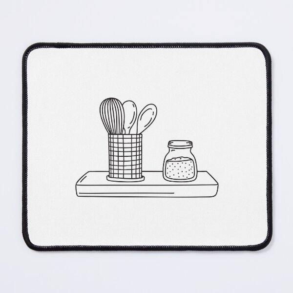 Item preview, A metal utensil holder positioned beside a jar of spices designed and sold by rasagamastore.