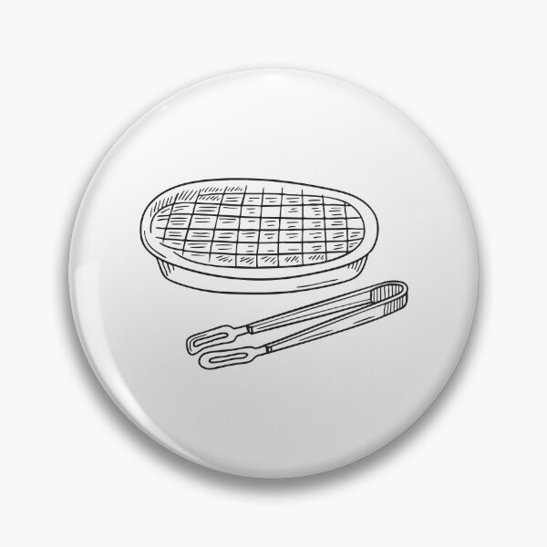 Item preview, Tongs resting on the side of a metal grill rack designed and sold by rasagamastore.