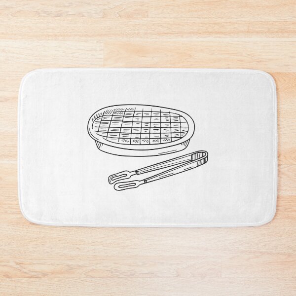 Item preview, Tongs resting on the side of a metal grill rack designed and sold by rasagamastore.