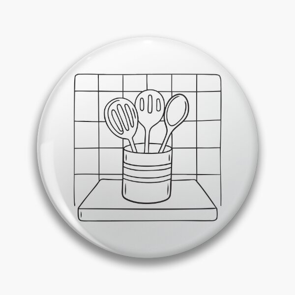 Item preview, A circular utensil holder placed against a tiled kitchen wall designed and sold by rasagamastore.