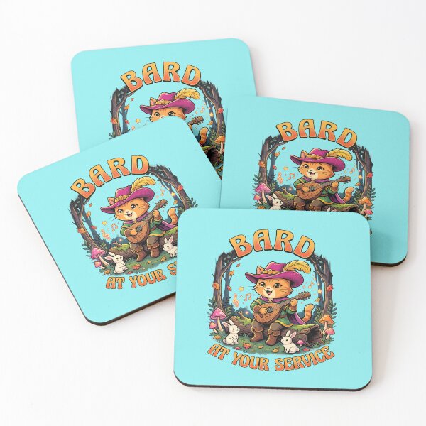 Item preview, Cute Bard Cat At Your Service - Funny Tabletop RPG Musical Feline designed and sold by AdyKurniawan.
