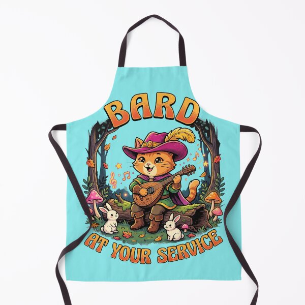 Item preview, Cute Bard Cat At Your Service - Funny Tabletop RPG Musical Feline designed and sold by AdyKurniawan.