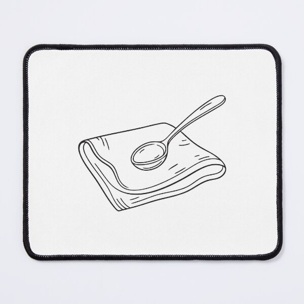 Item preview, A serving spoon placed neatly on a folded cloth napkin designed and sold by rasagamastore.
