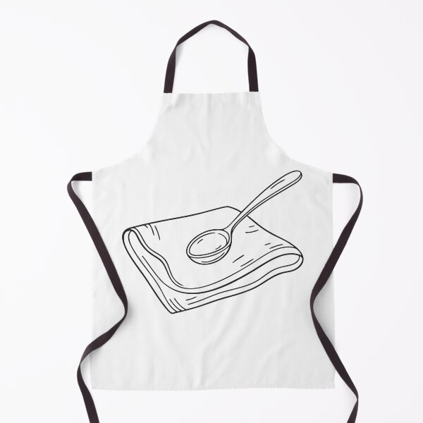 Item preview, A serving spoon placed neatly on a folded cloth napkin designed and sold by rasagamastore.