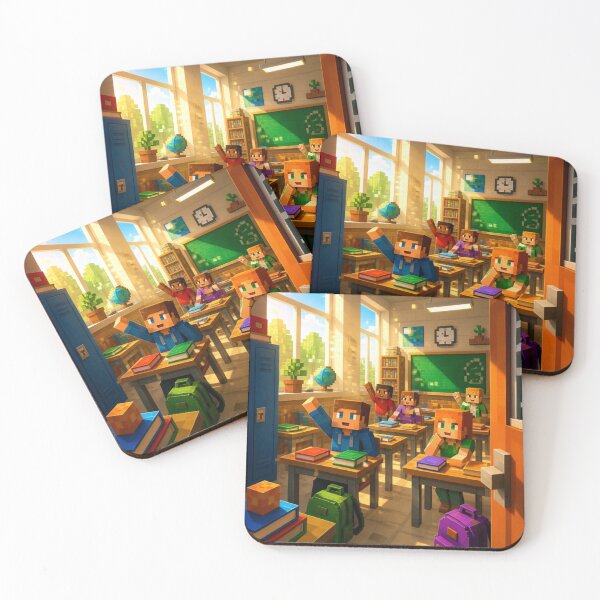 Item preview, Minecraft Classroom – Pixel School Scene designed and sold by SchoolMood.
