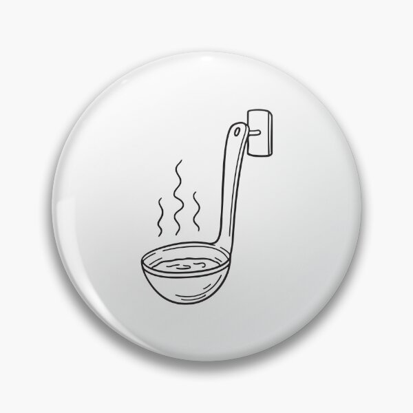 Item preview, A soup ladle hanging next to a wall hook in the kitchen designed and sold by rasagamastore.