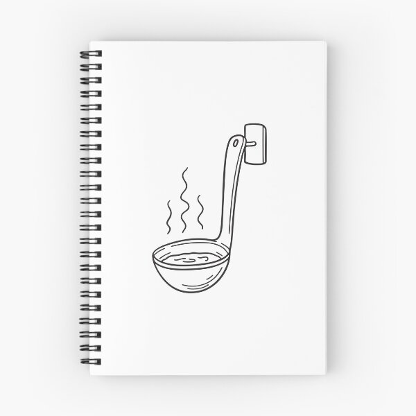 Item preview, A soup ladle hanging next to a wall hook in the kitchen designed and sold by rasagamastore.