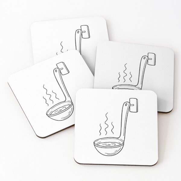 Item preview, A soup ladle hanging next to a wall hook in the kitchen designed and sold by rasagamastore.