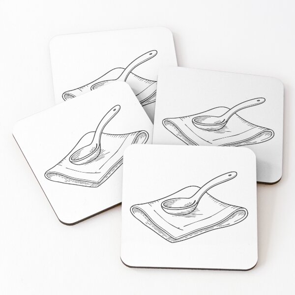 Item preview, A cloth napkin with a serving spoon laid on top designed and sold by rasagamastore.