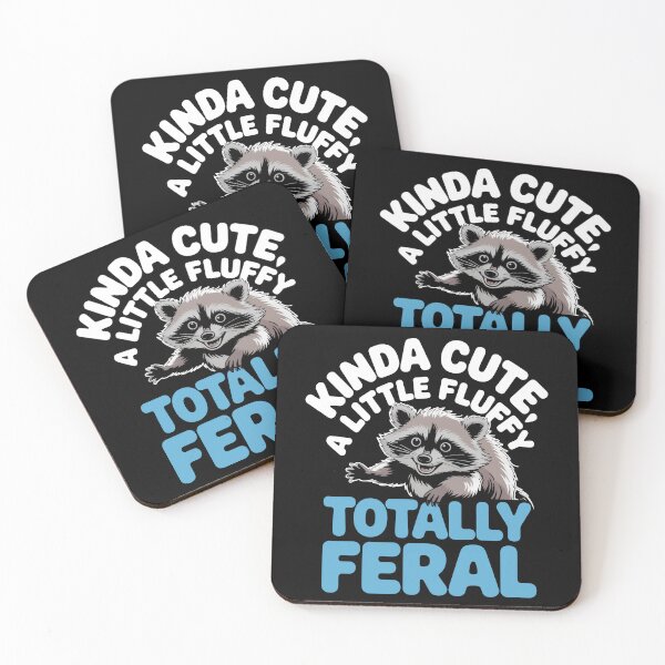 Item preview, Kinda Cute a Little Fluffy Totally Feral Funny Raccoon Gift designed and sold by Say It With Ink.