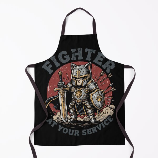 Item preview, Cute Fighter Cat At Your Service - Funny Tabletop RPG Knight Feline designed and sold by AdyKurniawan.