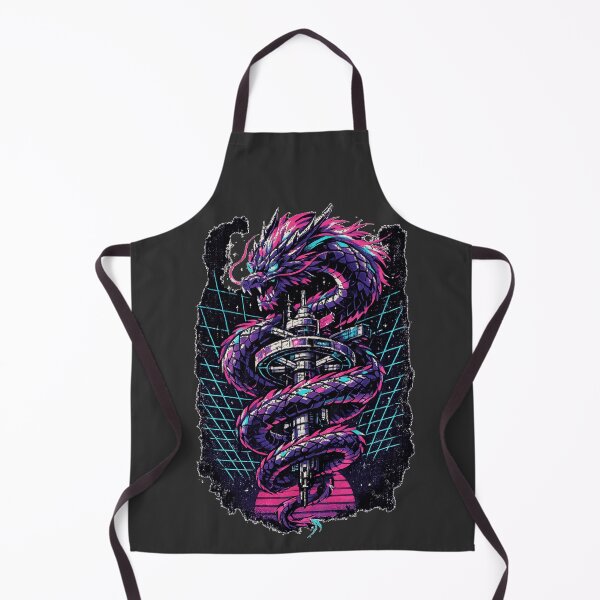 Item preview, Neon Retro Anime Astral Grid Dragon designed and sold by KungPowUnicorn.